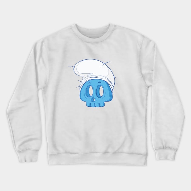 Smurfskull Crewneck Sweatshirt by geep44